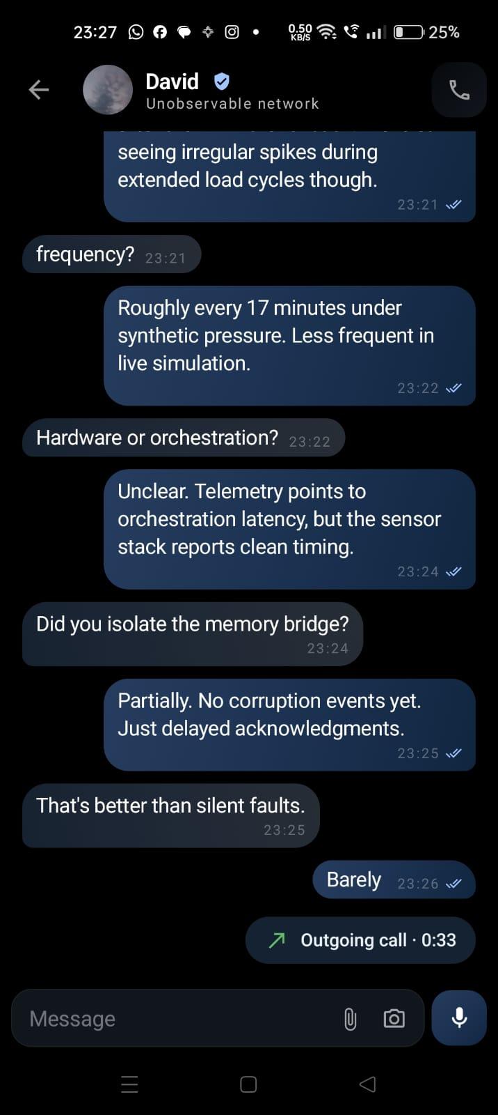 Xentrop Android chat screen with call history and secure messaging